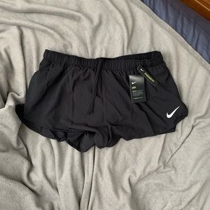 NWT Nike Dri-Fit Fast 2” Brief Lined Running Shorts Black Men’s Size Large